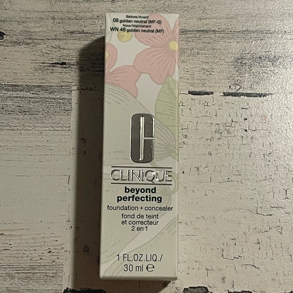 CLINIQUE BEYOND PERFECTING CONCEALER AND FOUNDATION GOLD NEUTRAL 08 NEW WN 46